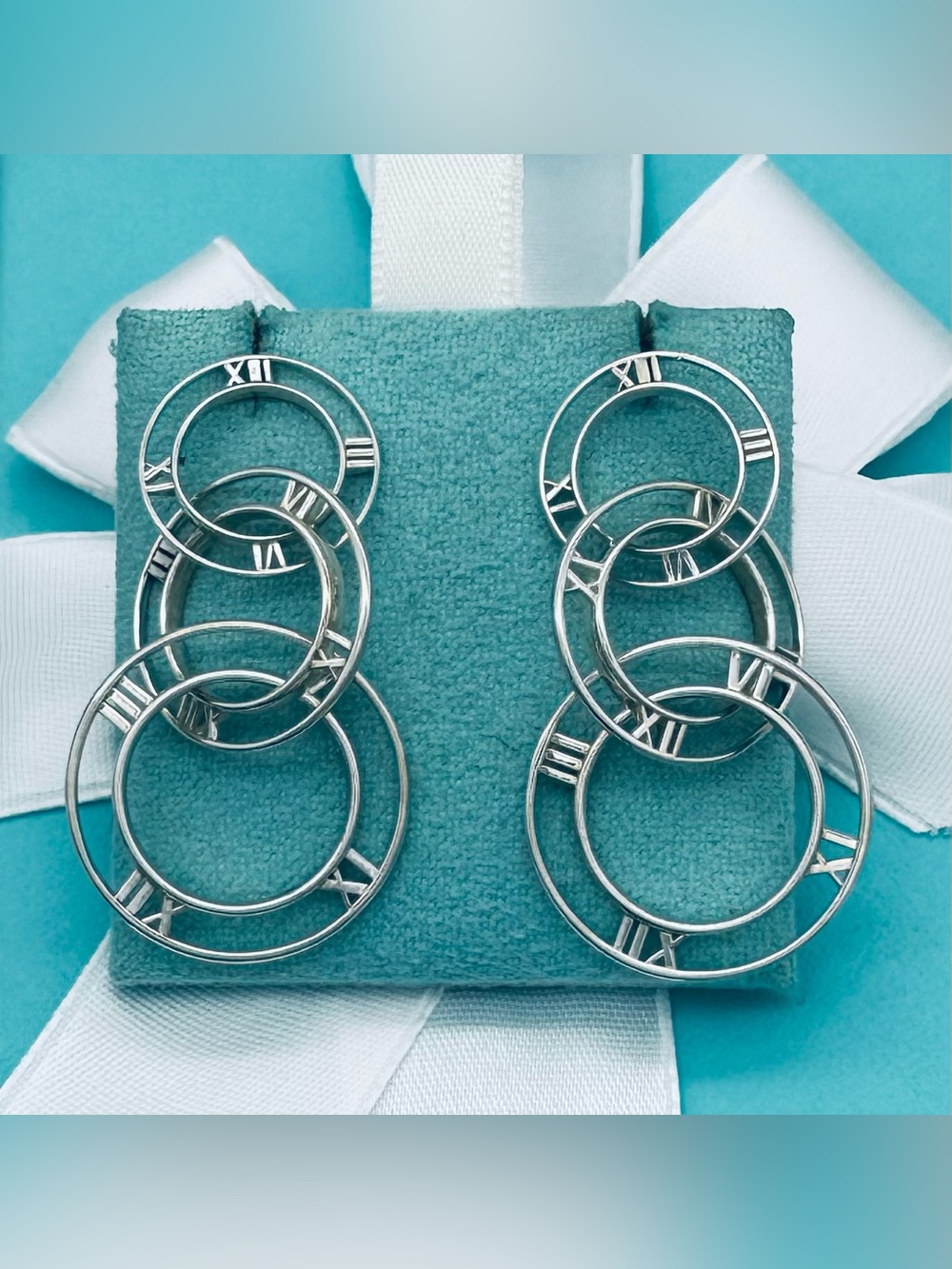 Tiffany & Co. Atlas Triple Drop Earrings in Sterling Silver
